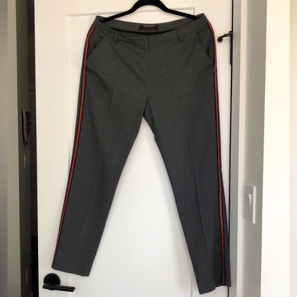 Maison Scotch Mid Rise Slim Wool dress pants